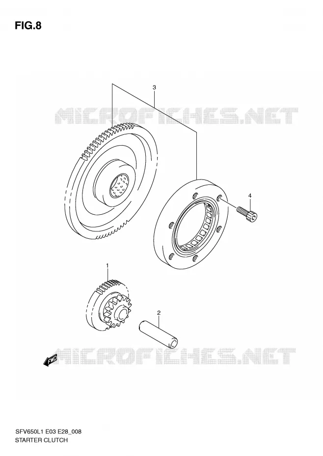 ROUE LIBRE DE DEMARREUR Suzuki MOTO 650 GLADIUS 2011  SFV650L1(E3/E28)