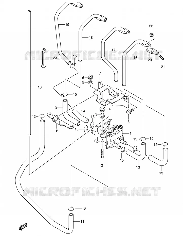 SYSTEME RECYCLAGE GAZ ECHAPPEMENT Suzuki MOTO 1300 HAYABUSA 1999  GSX1300RU2X(E2)
