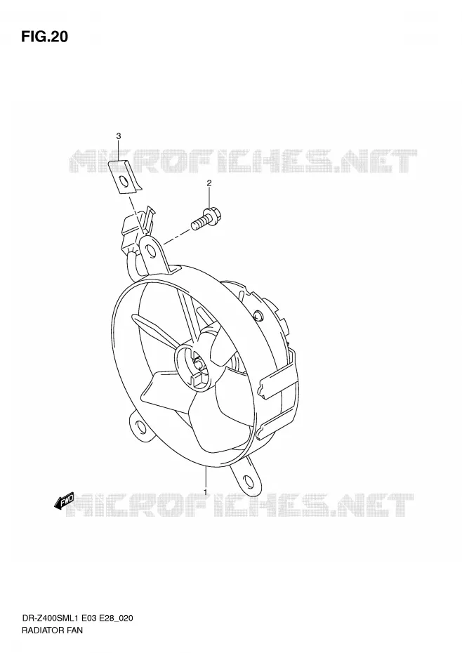 VENTILATEUR Suzuki MOTO 400 DR-Z 2011  DR-Z400SML1(E3/E28)