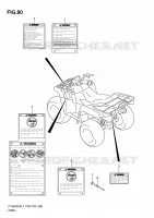 ETIQUETTE (LT A500XPL1 P28) pour Suzuki KINGQUAD 500 2011
