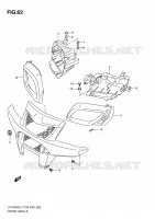 PARE CHOC AVANT   ENTOURAGE DE PHARE (LT A750XZL1 P33) pour Suzuki KINGQUAD 750 2011