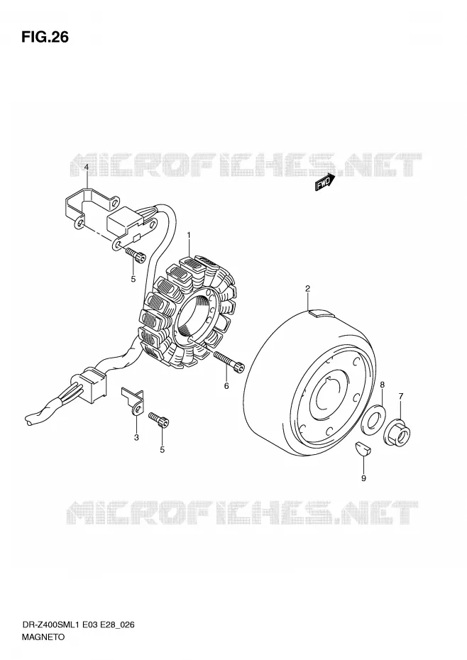 ALLUMAGE ROTOR - STATOR Suzuki MOTO 400 DR-Z 2011  DR-Z400SML1(E3/E28)