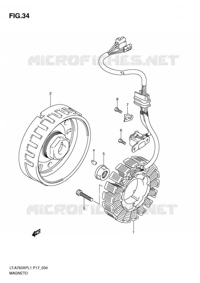 ALLUMAGE ROTOR - STATOR Suzuki QUAD 750 KINGQUAD 2011  LT-A750XPL1(P17)
