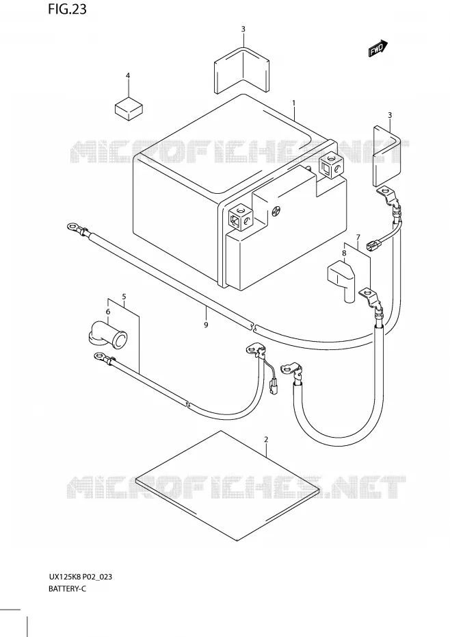 BATTERIE Suzuki SCOOTER 125 SIXTEEN 2010  UX125L0(P02)