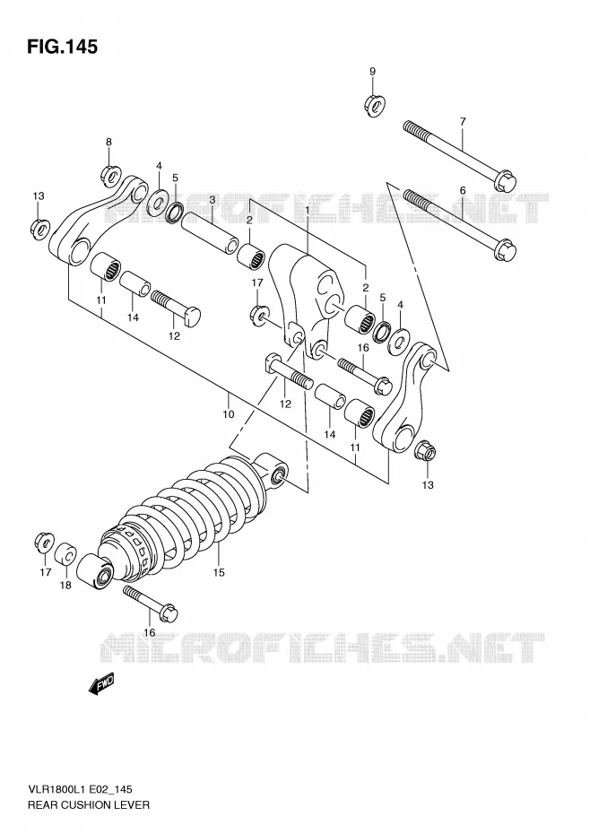 BIELLETTE DE SUSPENSION ARRIERE Suzuki MOTO 1800 INTRUDER 2011  VLR1800UFL1(E2)