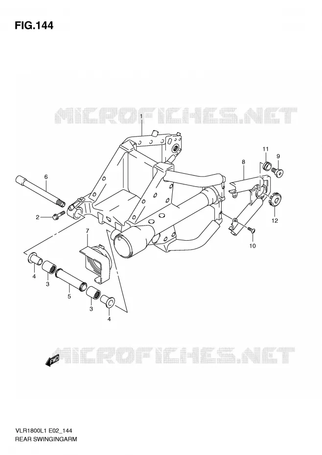 BRAS OSCILLANT ARRIERE Suzuki MOTO 1800 INTRUDER 2011  VLR1800UFL1(E2)