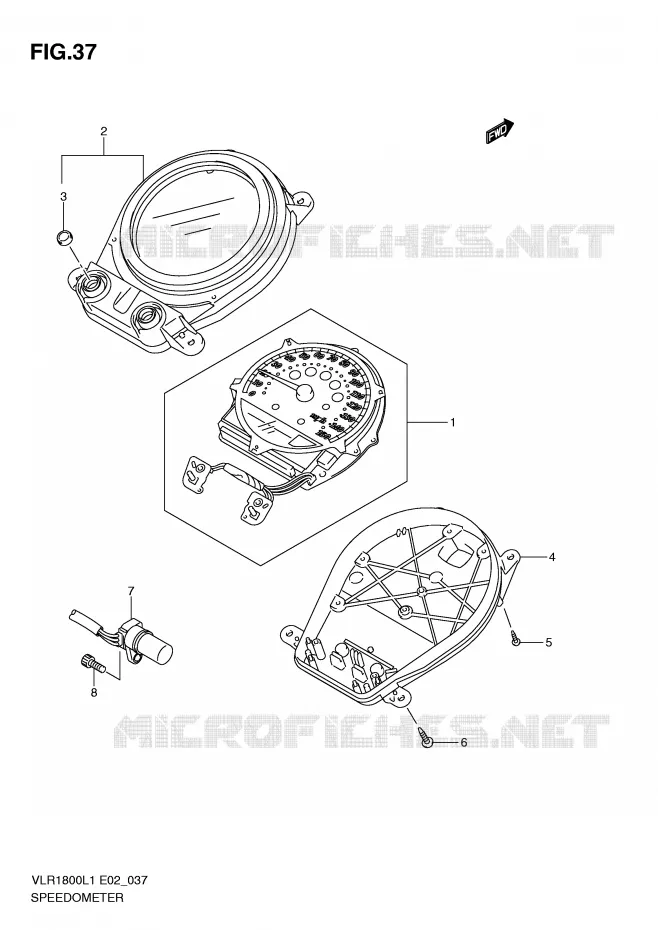 COMPTEUR (VLR1800L1 E2) Suzuki MOTO 1800 INTRUDER 2011  VLR1800L1(E2)