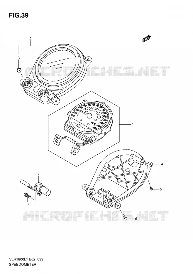 COMPTEUR (VLR1800L1 E24) Suzuki MOTO 1800 INTRUDER 2011  VLR1800UFL1(E2)
