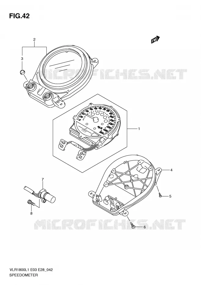 COMPTEUR (VLR1800L1 E28) Suzuki MOTO 1800 INTRUDER 2011  VLR1800TL1(E3/E28)