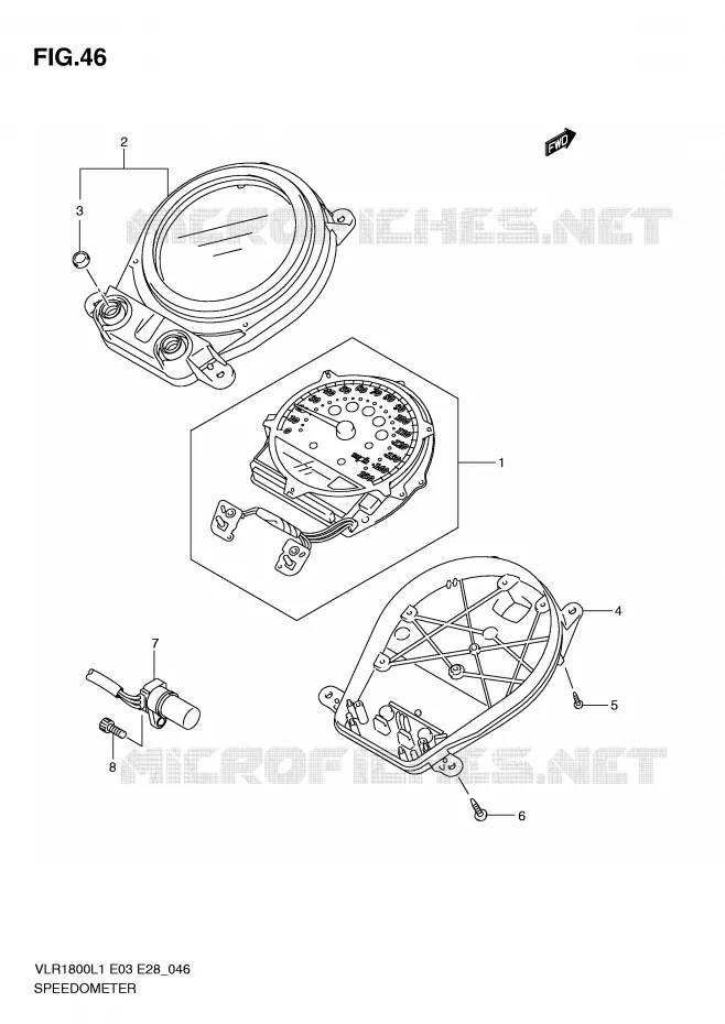 COMPTEUR (VLR1800TL1 E33) Suzuki MOTO 1800 INTRUDER 2011  VLR1800L1(E3/E28)