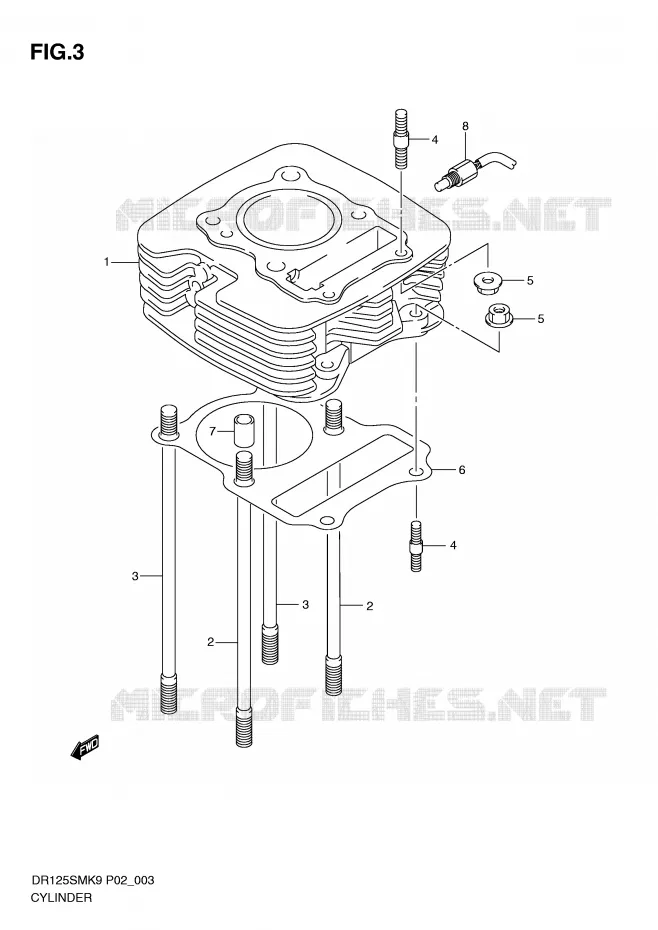 CYLINDRE Suzuki MOTO 125 DR 2010  DR125SML0