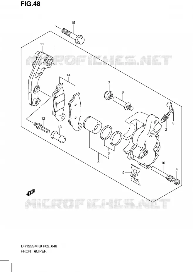 ETRIER DE FREIN AVANT Suzuki MOTO 125 DR 2010  DR125SML0