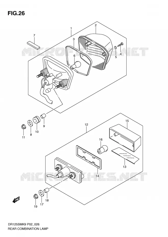 FEU ARRIERE Suzuki MOTO 125 DR 2010  DR125SML0