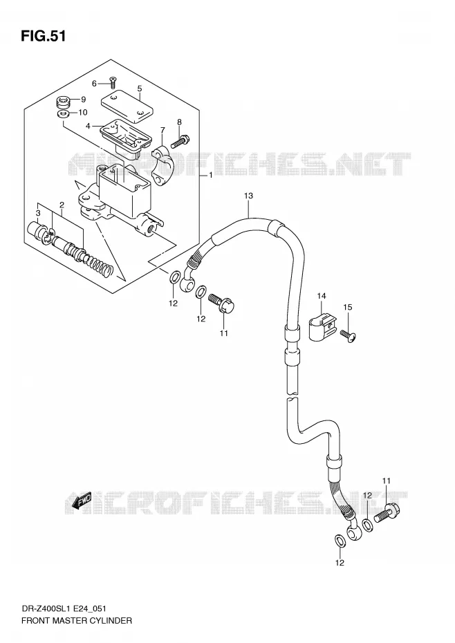 MAITRE CYLINDRE AVANT Suzuki MOTO 400 DR-Z 2011  DR-Z400SL1(E24)