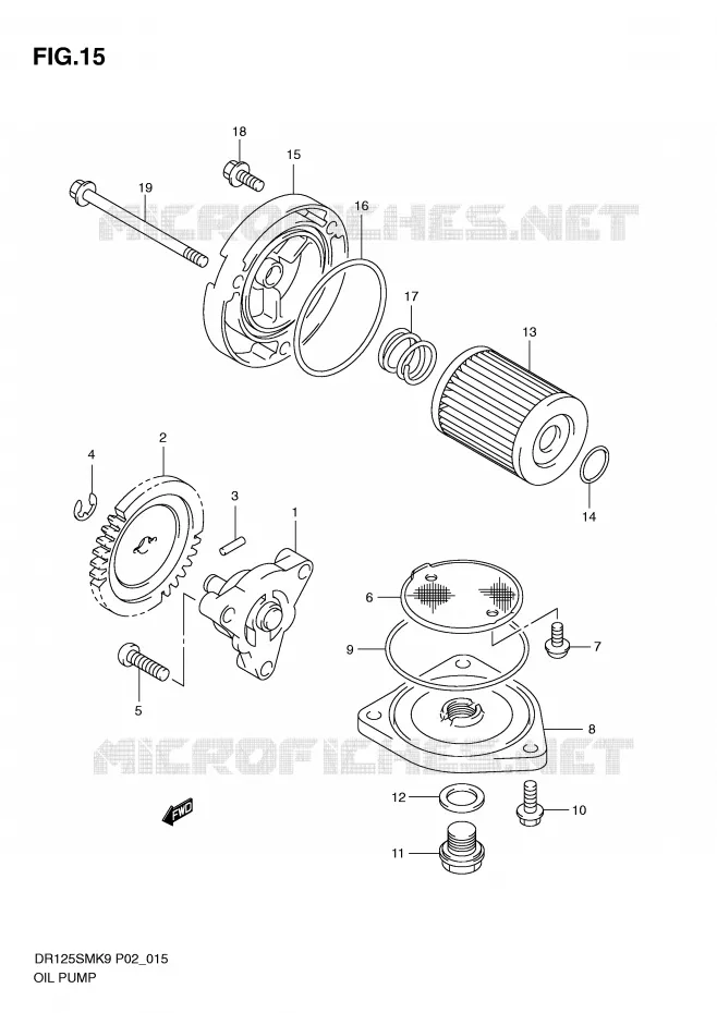POMPE A HUILE Suzuki MOTO 125 DR 2010  DR125SML0