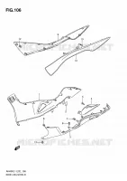 CARENAGES INFERIEURS (AN400ZAL1 E51) pour Suzuki BURGMAN 400 2011