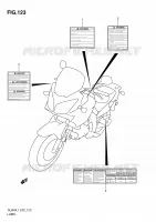 ETIQUETTE (DL650L1 E24) pour Suzuki V-STROM 650 2011