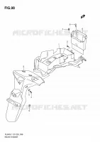 GARDE BOUE ARRIERE (DL650L1 E3) pour Suzuki V-STROM 650 2011