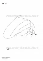 GARDE BOUE AVANT (AN400L1 E3) pour Suzuki BURGMAN 400 2011