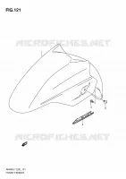 GARDE BOUE AVANT (AN400ZAL1 E19) pour Suzuki BURGMAN 400 2011