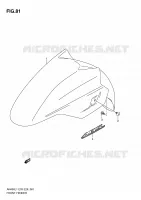 GARDE BOUE AVANT (AN400ZAL1 E28) pour Suzuki BURGMAN 400 2011
