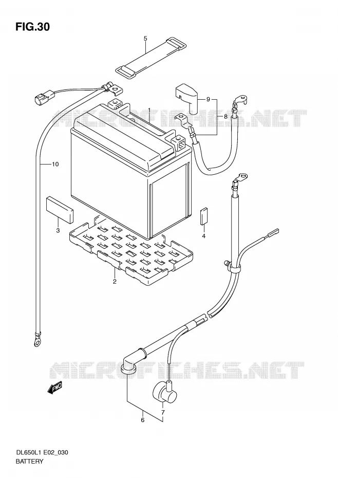 BATTERIE (DL650AL1 E2) Suzuki MOTO 650 V-STROM 2011  DL650L1(E2)