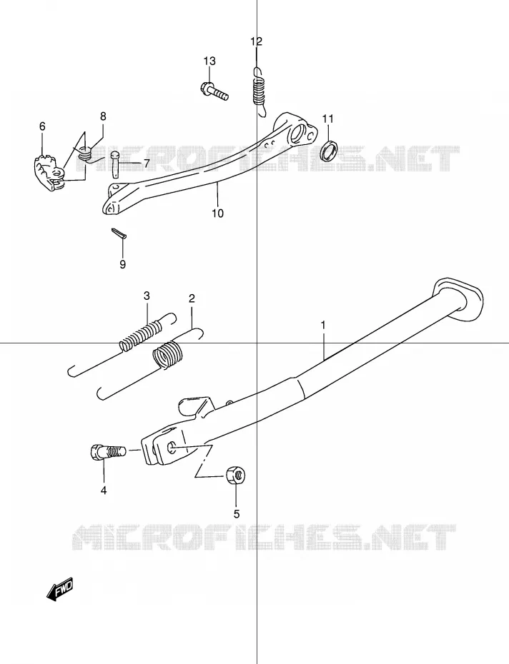 BEQUILLE Suzuki MOTO 250 DR 1998  DR250RW(E24)