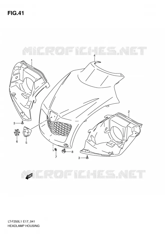 BOL DE PHARE Suzuki QUAD 250 OZARK 2011  LT-F250L1(E17)