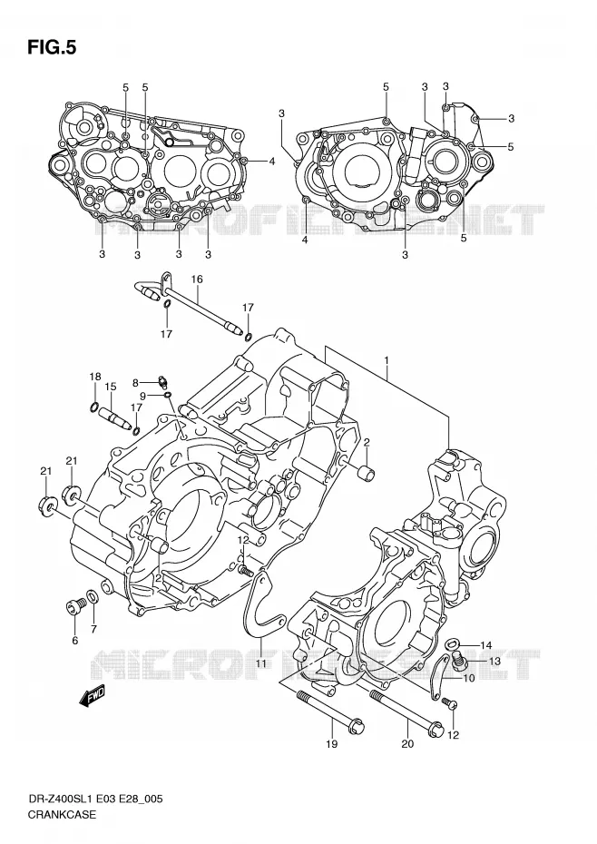CARTER Suzuki MOTO 400 DR-Z 2011  DR-Z400SL1(E3/E28)