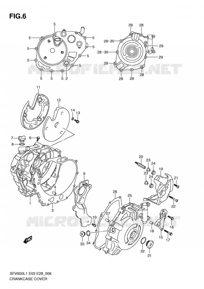 CARTER Suzuki MOTO 650 GLADIUS 2011  SFV650L1(E3/E28)