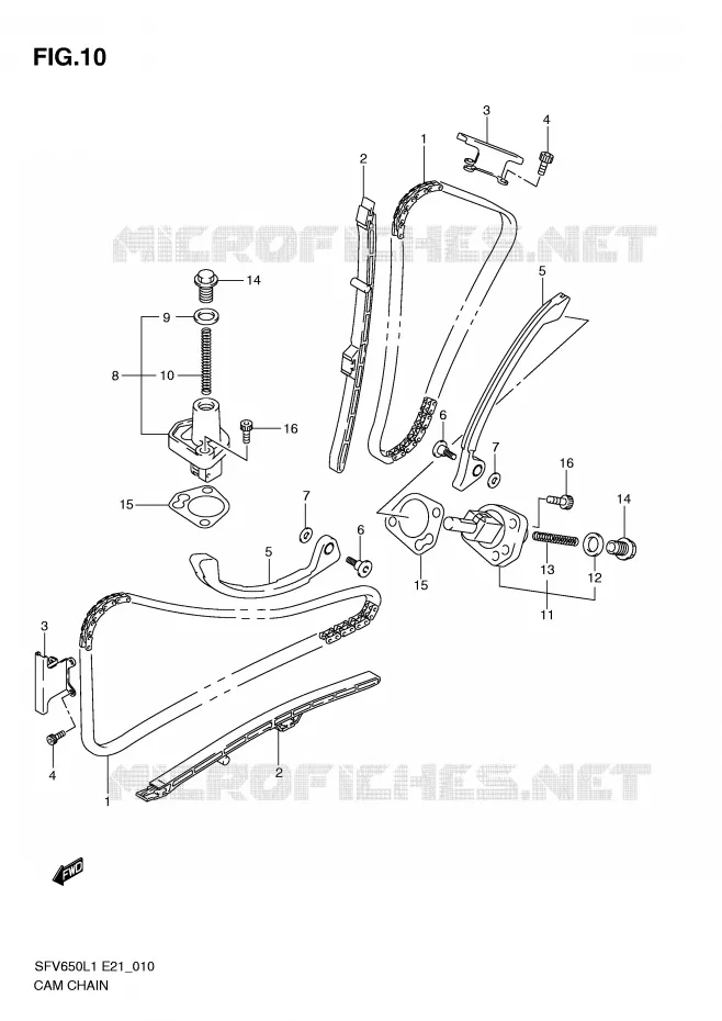 DISTRIBUTION Suzuki MOTO 650 GLADIUS 2011  SFV650UAL1(E21)