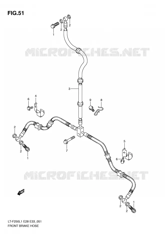 DURITE DE FREIN AVANT Suzuki QUAD 250 OZARK 2011  LT-F250L1(E28/E33)