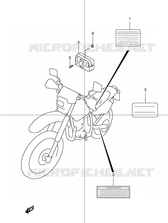 ETIQUETTE Suzuki MOTO 250 DR 2000  DR250RY(E24)