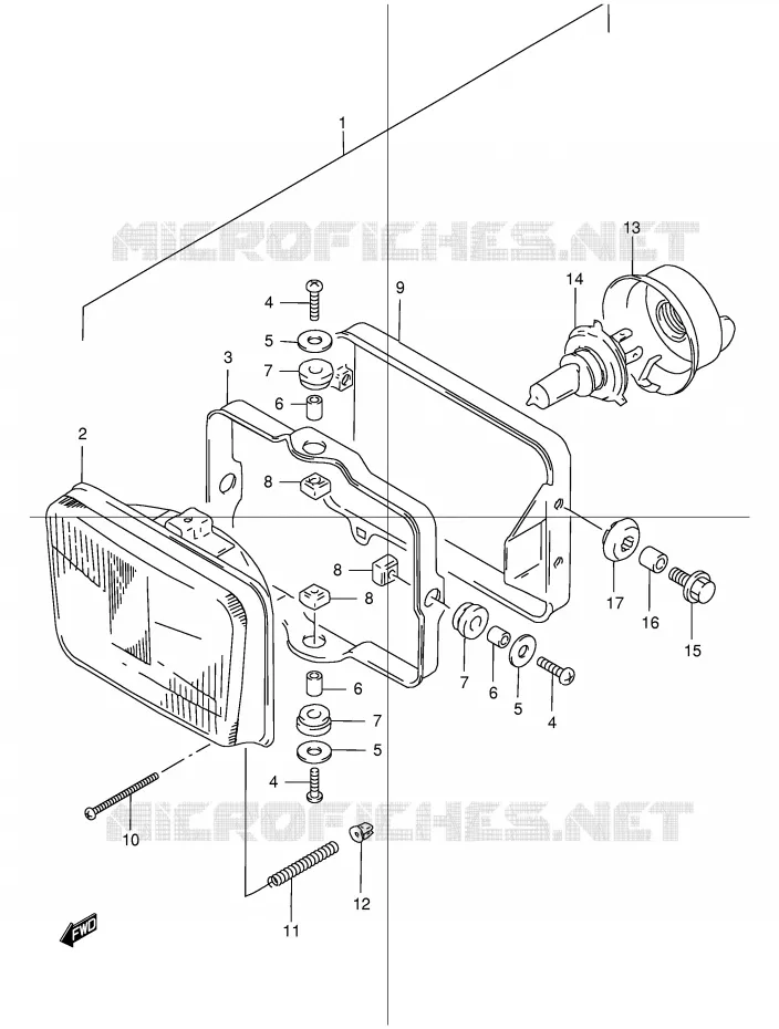 PHARE Suzuki MOTO 250 DR 1999  DR250RX(E24)