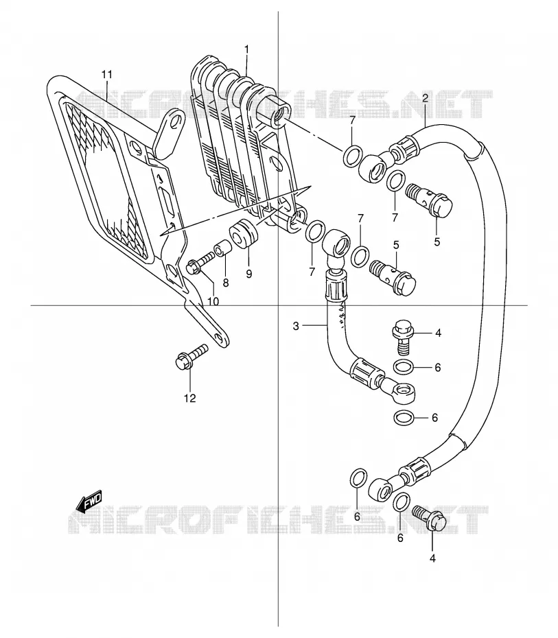 RADIATEUR D'HUILE Suzuki MOTO 250 DR 1999  DR250RX(E24)