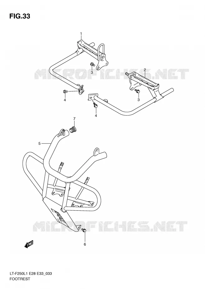 REPOSE PIED Suzuki QUAD 250 OZARK 2011  LT-F250L1(E28/E33)