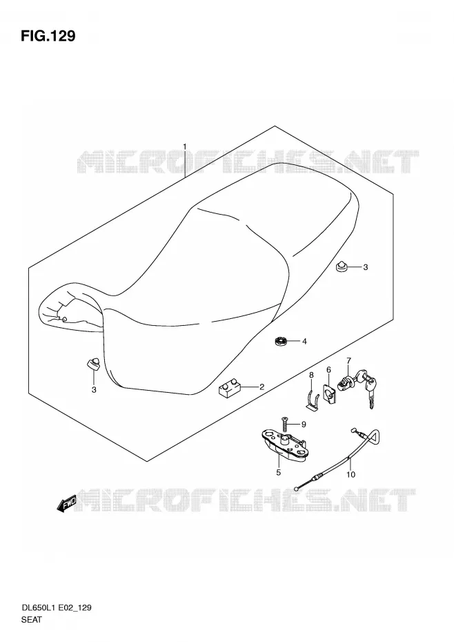 SELLE Suzuki MOTO 650 V-STROM 2011  DL650AL1(E2)