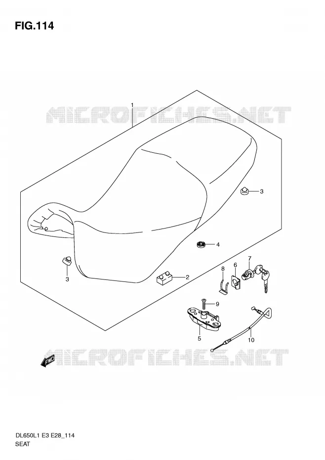 SELLE Suzuki MOTO 650 V-STROM 2011  DL650L1(E3)