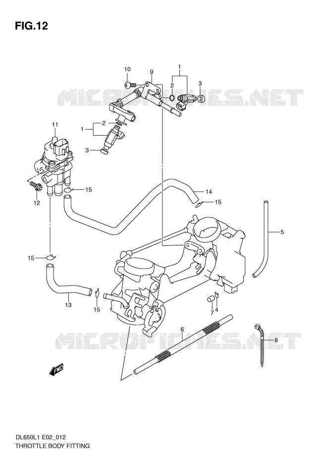 SYSTÈME D'INJECTION Suzuki MOTO 650 V-STROM 2011  DL650L1(E2)