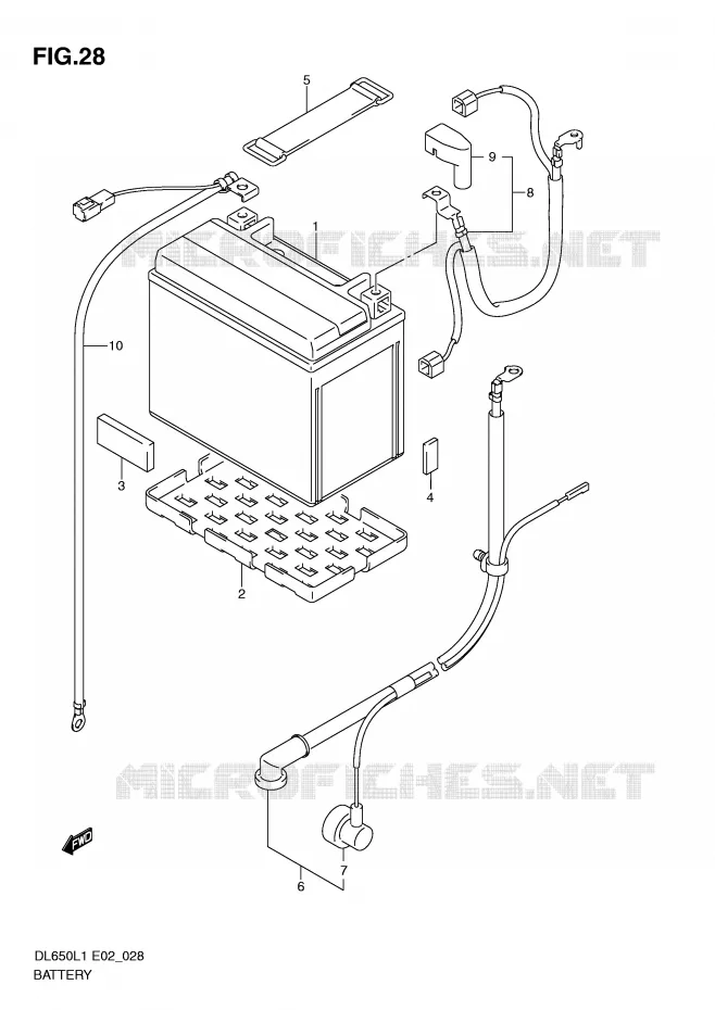 BATTERIE (DL650L1 E19) Suzuki MOTO 650 V-STROM 2011  DL650AL1(E2)