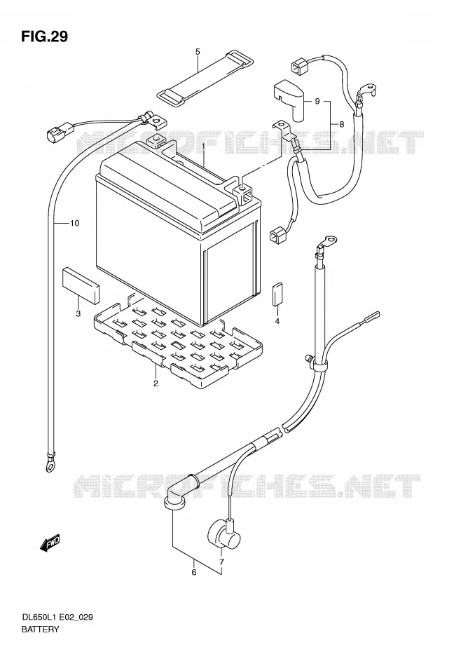 BATTERIE (DL650L1 E24) Suzuki MOTO 650 V-STROM 2011  DL650AUEL1(E2)