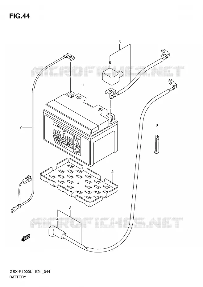 BATTERIE (GSX-R1000UFL1 E21) Suzuki MOTO 1000 GSX-R 2011  GSX-R1000L1(E21)