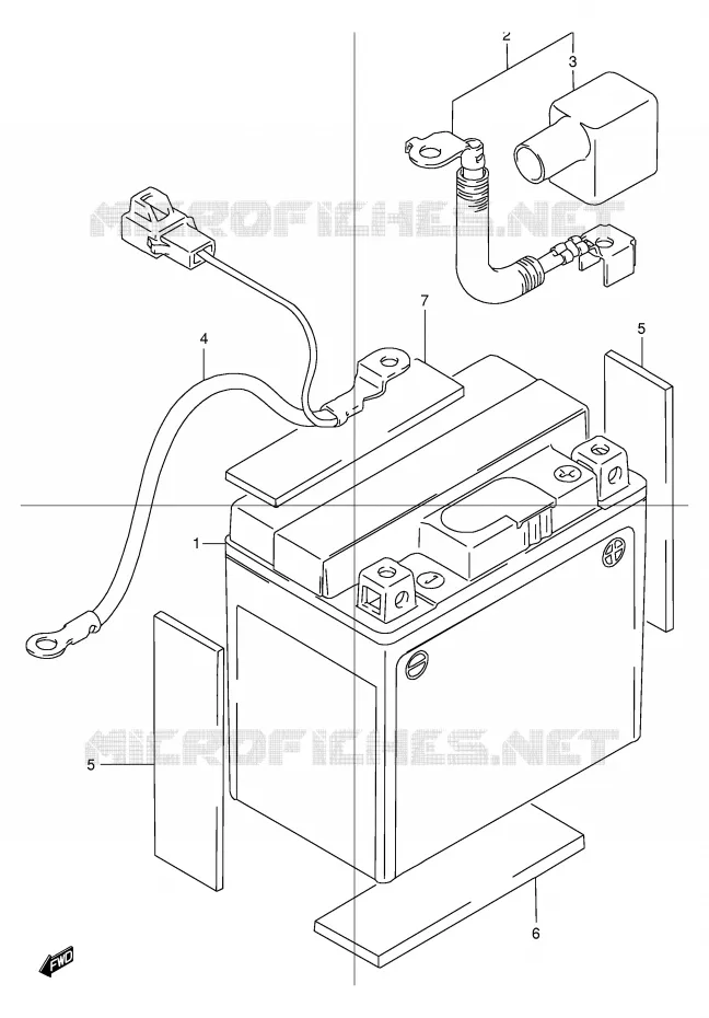 BATTERIE Suzuki MOTO 250 DR 1999  DR250RX(E24)