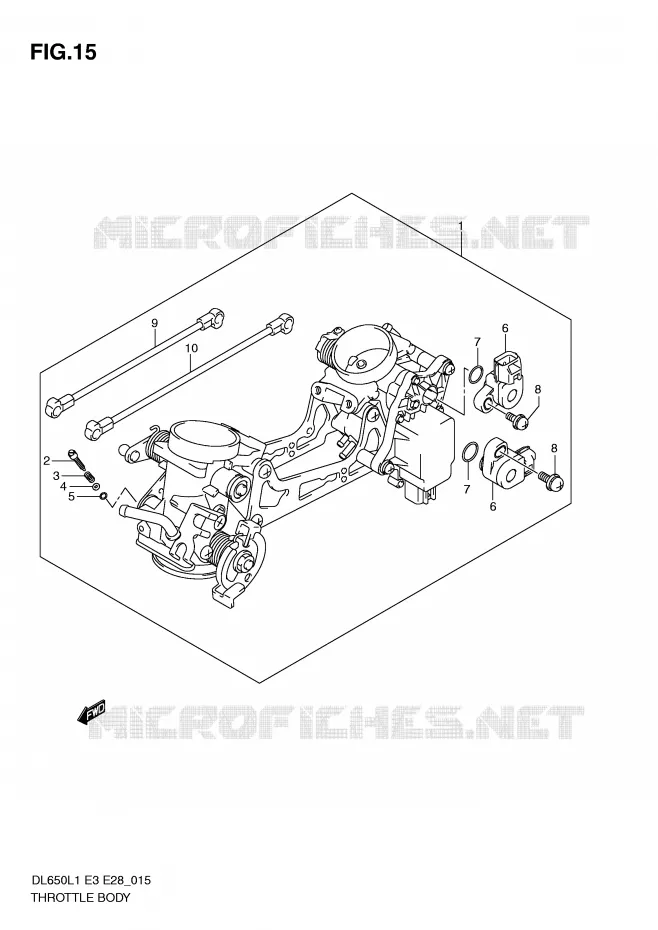 CORPS DE PAPILLON (DL650AL1 E28) Suzuki MOTO 650 V-STROM 2011  DL650AL1(E3)