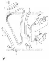 DISTRIBUTION MOTEUR/TRANSMISSION 750 suzuki-moto GSX-R 1997 DP013609