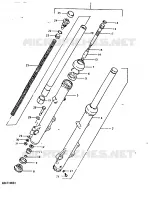 FOURCHE AVANT (GSX1100ET ~F.NO.505167) pour Suzuki GSX 1100 1981