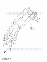 GARDE BOUE ARRIERE CARENAGES/CADRE 1400 suzuki-moto GSX 2004 DP013333