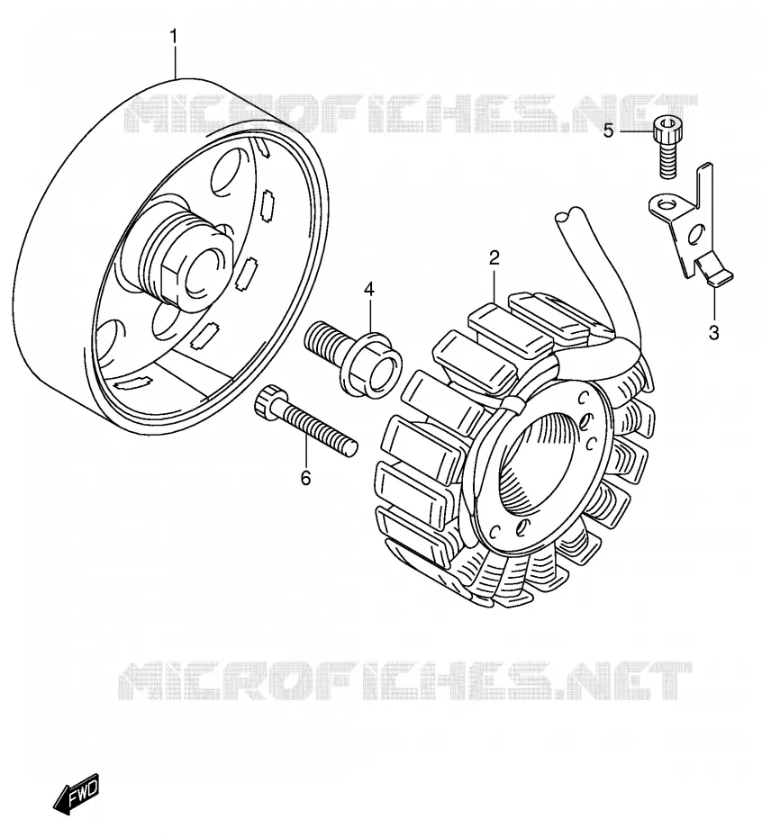 ALTERNATEUR (MODELE K1) Suzuki MOTO 600 GSX-R 2002  GSX-R600K2(E2)
