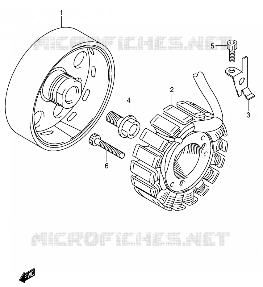 ALTERNATEUR (MODELE K2/K3) Suzuki MOTO 600 GSX-R 2001  GSX-R600U2K1(E2)