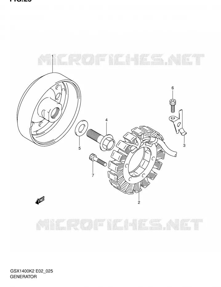 ALTERNATEUR Suzuki MOTO 1400 GSX 2004  GSX1400U1K4(E2)